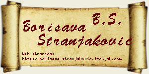 Borisava Stranjaković vizit kartica